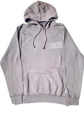 Front view of the grey signature style T-shirt with a off-white Weediez colored logo