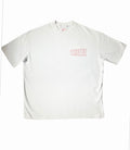 Front view of the white signature style T-shirt with a red Weediez colored logo.