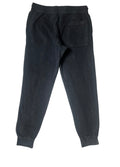 Back view of the black signature style joggers with a right side square pocket 