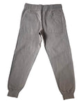 Back view of the grey signature style joggers with a right side square pocket 